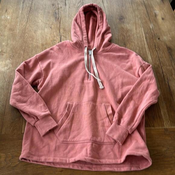 Madewell Tops - Madewell Quarter Zip Hoodie Sweatshirt Size Womens XXS